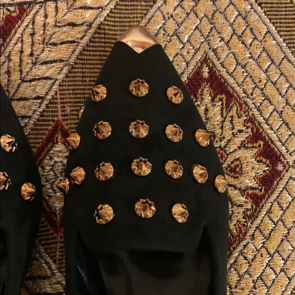 SHEIN Black and Gold Studded Flats - Picture 2 of 8